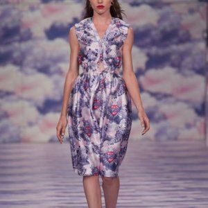 House of Holland Designer Runway Sacred Heart Cross Alcy Dress Kelly Osbourne